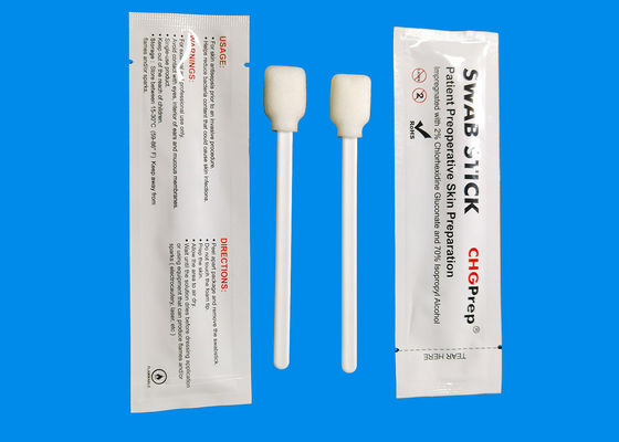 Gluconate 2% Chlorhexidine καθαρίζοντας πατσαβουρών 70% αφρού ραβδί πατσαβουρών εγχύσεων ισοπροπύλιο οινοπνεύματος προ
