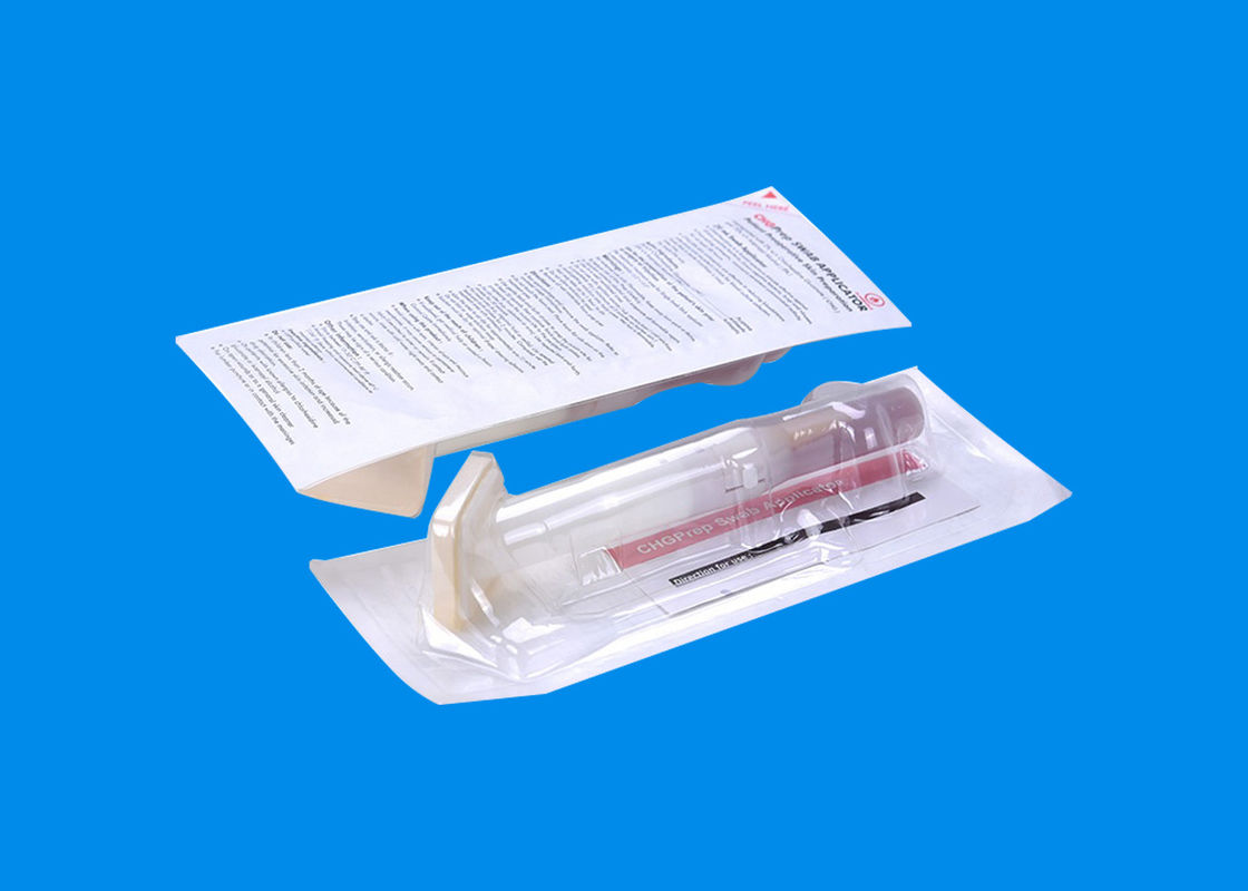 3 5 6 10,5 Applicator 26ml μίας χρήσης CHG χειρουργική αντισηπτική 70% IPA 2% CHG προετοιμασιών δερμάτων πατσαβούρα αφρού